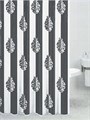 Штора для ванн BATH  180х180 (Damask Strtiipe)белый/черный (21217/8-P) (14) XST28409 - фото 994329